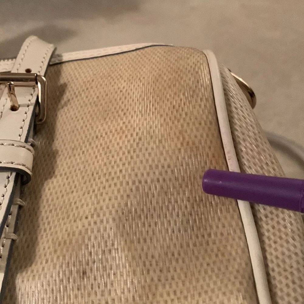 Dooney & Bourke Cream/Tan Panama Barrel Bag With Adjustable Crossbody Strap NWOT - Picture 15 of 17